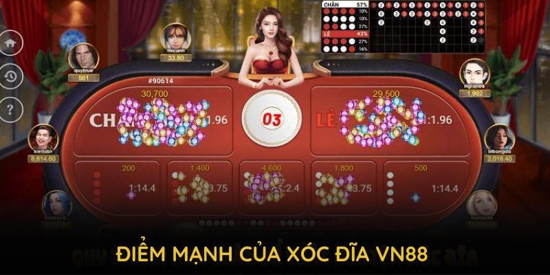 Điểm mạnh của xóc đĩa VN88 với đa dạng thể loại và mức thưởng cao